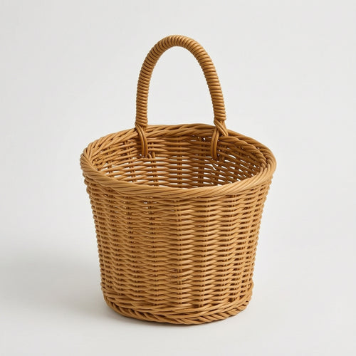 Imitation Vine Basket Natural Rattan Storage Basket Sturdy for Home Organization