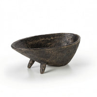 Footed Fruit Tray Textured Sculptural Fruit Bowl Artful Simplicity Footed Bowl for Interior Stylists, Simplicity Seekers