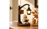 Spirit Figurine with Lantern Whimsical Decor Artisanal-Look for Cozy Corners