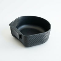 Carbon-Pattern Hanging Bowl with Tab Molded Fishing Container Sturdy Portable for Fishermen