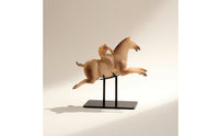 Equestrian Sport Player on Horse Equestrian Horse Statue Sculpture Sculptural Horseback Riding Ornament for Collectors, Decorators, Office