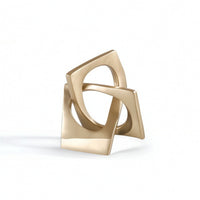 Geometric Sculpture Metal Abstract Sculpture Modern for Living Room, Entryway