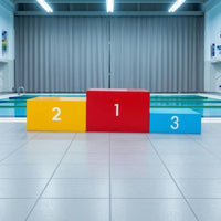 Three-Step Stage Stepped Athletic Stage Rectangular for Sports Competition