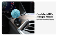Sparkling Rhinestone Start Button Cover Easy Installation Jeweled Ignition Rocker Cover Scratch Protection Crystal Push Start Button Cap Long-Lasting for Women, Her