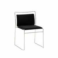 Upholstered Cantilever Chair Versatile Use Seating Furniture Ergonomic Supportrest Non-Slip Leg Pads for Office, Cafe