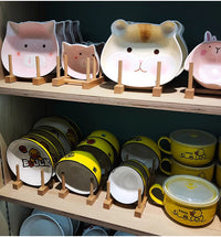 木质A4书本展示架书籍陈列收纳架化妆贴纸置物架茶饼超市碗盘架 松木6格