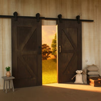 Dollhouse Sliding Barn Door Wooden Miniature Barn Door Realistic for Room Model