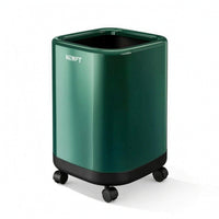 Trash Can with Wheels Compact Rolling Wastebasket Open-Top for Bedroom, Bathroom