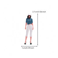 Female Figurine Hand-Painted Scale Model Figure Realistic Design Diorama People for Display