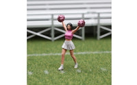 1:64 Cheerleader Figure Energetic Pose Miniature Scene Accessory Hand Painted