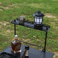Camping Table Lantern Stand Foldable Outdoor Table Hanging Rack Space-Saving