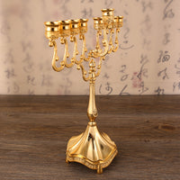 Metal Nine-Branch Candelabra for Wedding and Event Decoration