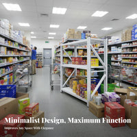 Freestanding Garage Shelving Metal Utility Shelving Unit Heavy Duty Storage Shelf Multi-tier Warehouse Rack Adjustable Carbon Steel Suitable for Garage Warehouse Commercial Use Basement