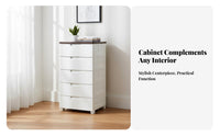 Space Saving Plastic Drawer Cabinet Compact Size Plastic Dresser Easy Pull Handles Multi-Drawer Storage Unit Lightweight for Families, Students, Bedroom, Living Room, College Dorm, Bathroom