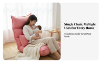 Adjustable Floor Lounger No Assembly Required Foldable Padded Chaise Lounge