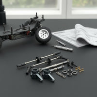 Front and Rear Axle Set Constructed Metal Axle Upgrade Kit Steel Gears for Modders