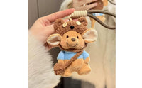 Soft Toy Keychain Ideal Gift Soft Toy Doll Cute Design Standing Animal Doll for Girls, Kids, Desk Decoration, Backpack, Car Interior