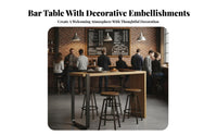 3 Pieces Vintage Design mechanical Bar Table with 2 Stools Built-in Footrest Household Furniture Sturdy Construction for Cafe Owners, Apartment Dwellers, Small Spaces, Living Room, Balcony, Kitchen