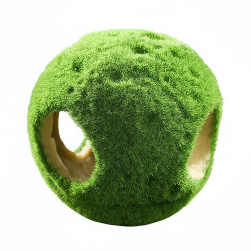 Resin Lichen Skull Ornament Provides Shelter Aquarium Skull Cave for Terrarium