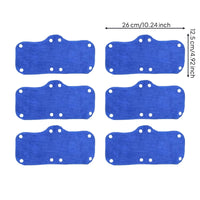 6 Pieces Snap-Fastened Hard Hats Liner Blue Helmet Sweatband Washable Reusable Headgear
