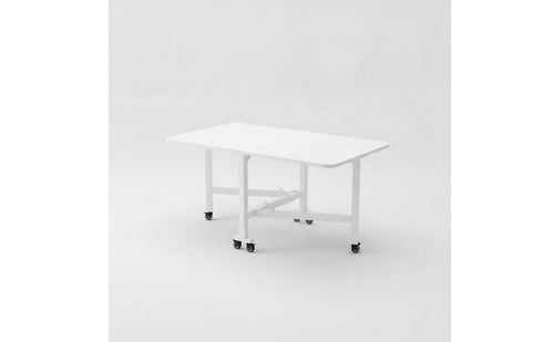 Space-Saving Folding Dining Table with Casters Sturdy Folding Dining Table Stable Furniture Long-Lasting for Kitchen