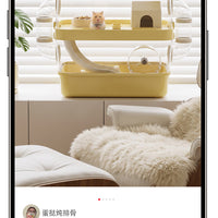 Transparent Hamster Cage with Hideout, 2 Levels