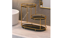 3-Tier Cosmetic Organizer Large Capacity Washroom Counter Organizer 3 Tier Washroom Shelf for Bedroom
