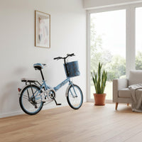 20-Inch Folding Bike Lightweight Single Speed Folding Bike for School Grounds