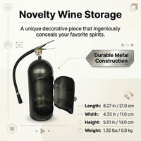 Mini Fire Extinguisher Wine Cabinet Decor, Metal