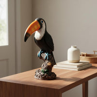 Toucan Figurine Garden Feel Bird Ornament Colorful for Balcony