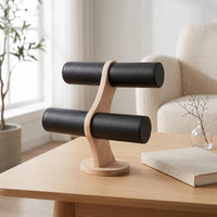 Bracelet Display Stand Two-Tier Bangle Organizer Wooden Jewelry Display Stand for Scrunchie Hair Ties