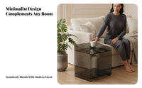 C-Shaped End Table Space-Saving Household Furniture Sturdy Frame for Living Room