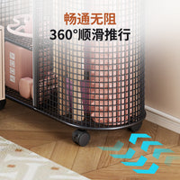 家用瑜伽垫收纳架可移动运动工具置物架带轮羽毛球健身工具放置架
