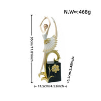 Seated Ballerina Sculpture Elegant Ballerina Figurine Resin for Living Room