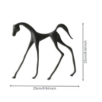 Horse Sculpture with Hollow-out Design Minimalist Horse Figurine Geometric