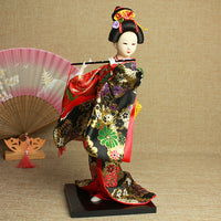 日本艺妓人偶人形摆件餐厅仕女绢人日式工艺和服娃娃30cm手工艺品
