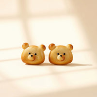 Non Pierced Earrings Cute Bear Earrings Playful Ear Clips for Girls