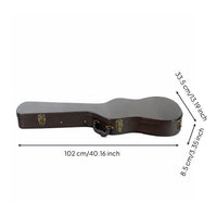 Wooden Electric Guitar Case Heavy Duty   Guitar Case Lockable Latches Instrument Storage for Transport, Travel