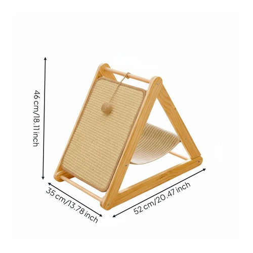 Cat Scratch Lounge with Perch Play and Sleep 2-in-1 Pet Furniture Low-Shedding
