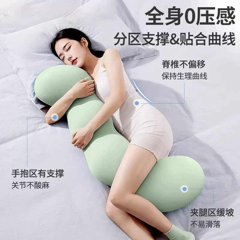 Ice Silk Body Pillow for Sleeping Side Sleepers with Removable Cover