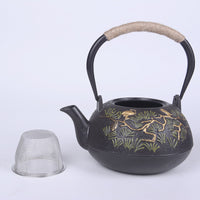 典工堂铁壶仿日本南部铸铁壶双铁松树仙鹤生铁壶 烧水壶 茶具茶壶