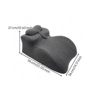 Memory Foam Angled Pillow Diamond Textured Bedding Item Dark Gray for Phone Use