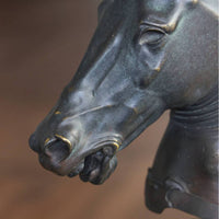 Horse Head Sculpture Antique-Inspired Horse Head Statue Retro for Living Room