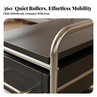 2-Tier Rolling Trolley Multi-Functional 2-Tier Rolling Stand adjustable