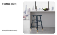 Transparent High Stool Easy to Clean Transparent High Chair Armless for Adults