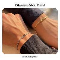 Love Knot Bracelet Stainless Steel Knot Bracelet Handmade for Valentine's Day