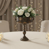 Metal Goblet Vase Industrial Ornate Metal Vase Stand Detachable Home Decor for Wedding