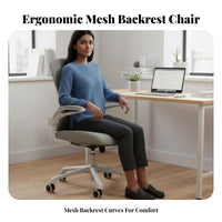 Ergonomic Computer Chair with Wheels Compact Size Mid-Back-Back-Back Swivel