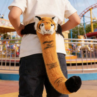 Tiger Stuffed Soft Tiger Head Tail Decorative Stuffed Animal for Kids, Play