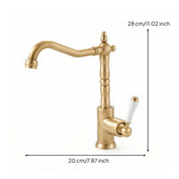 Faucet with Swivel Spout Brass Swivel Faucet 360-Degree Rotating Single Lever Mixer for Kitchen